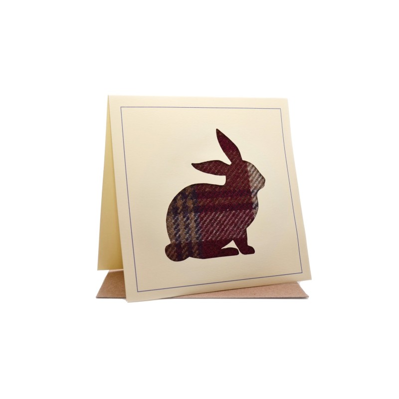 Rabbit Country Tweed Greeting Card