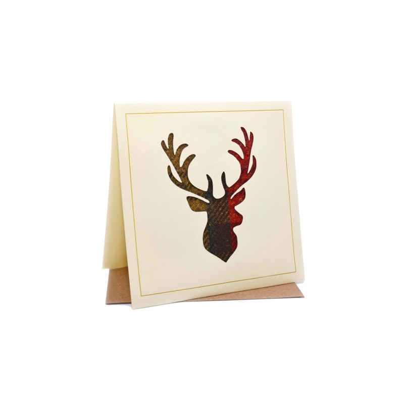 Stag Country Tweed Greeting Card