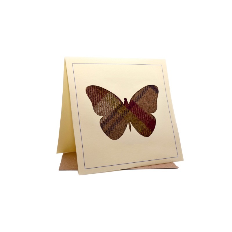 Butterfly Country Tweed Greeting Card