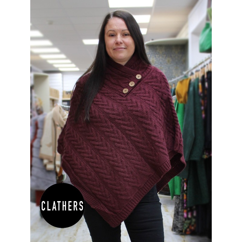 Cosy Cable Knit Poncho