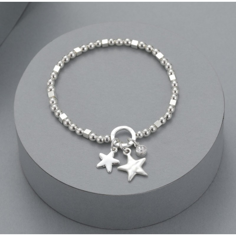 Elasticated Celestial Star Charm Bracelet