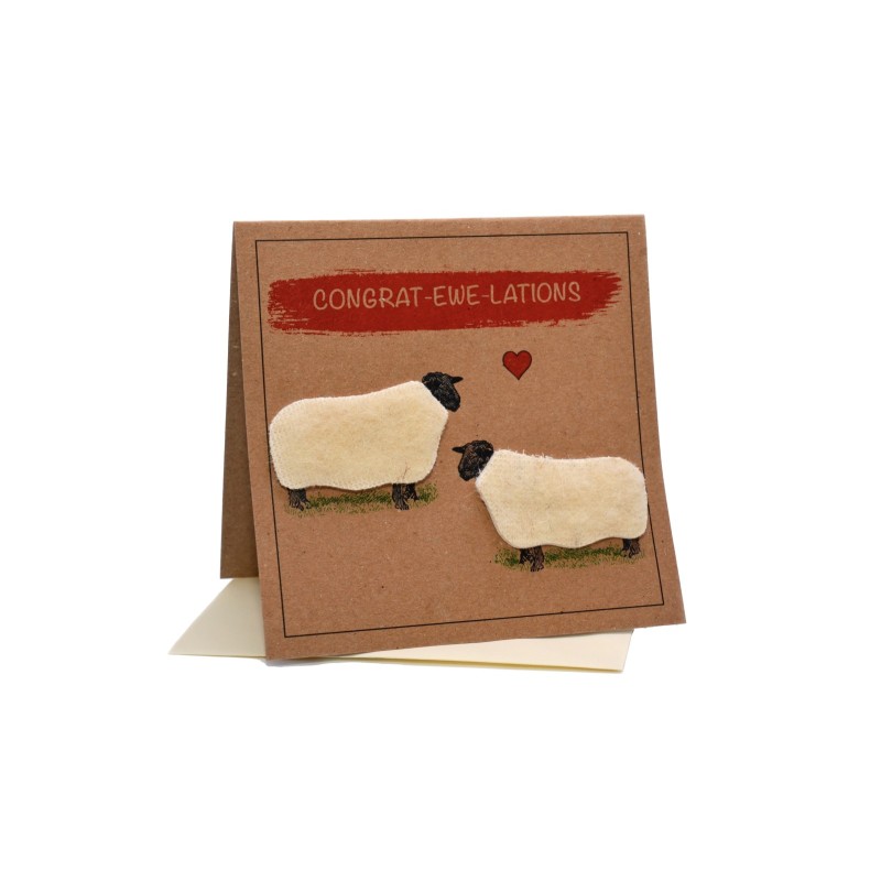 Congrat-Ewe-Lations Sheep Greeting Card