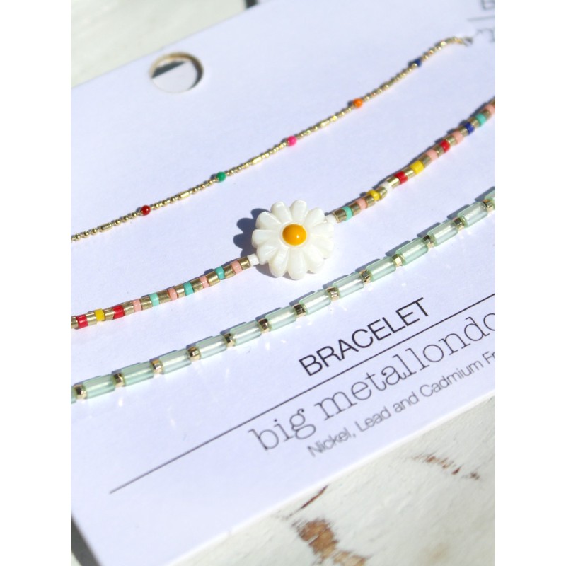 Daisy Charm Bracelet Set