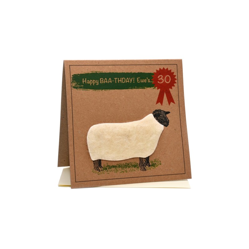 Ewe's 30 Sheep Birthday Card