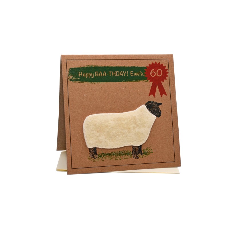 Ewe's 60 Sheep Birthday Card