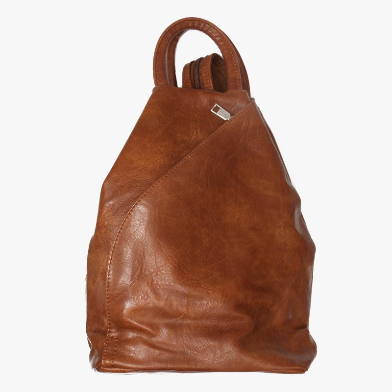 Faux Leather Front Detail Backpack