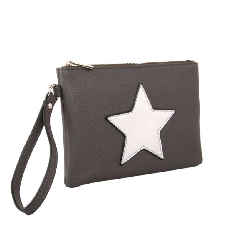 Faux Leather Star Purse with Strap