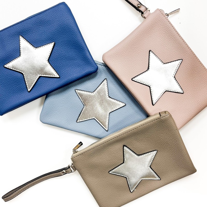 Faux Leather Star Purse with Strap