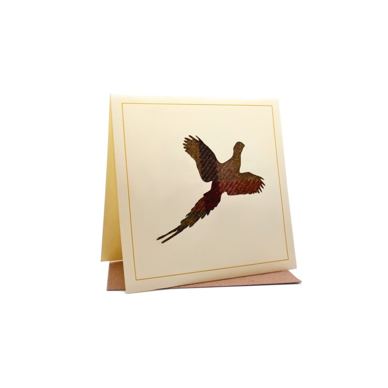 Flying Pheasant Country Tweed Greeting Card