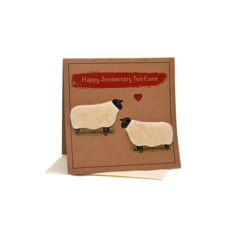 Happy Anniversary 'Two Ewes' Sheep Greeting Card