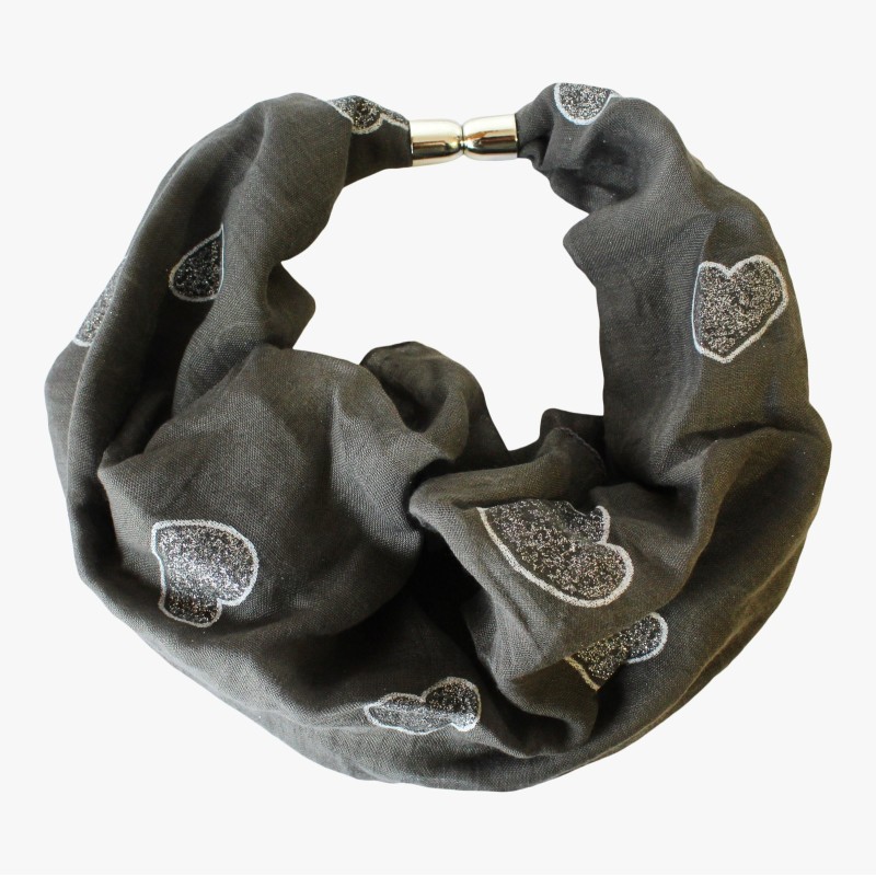 Sparkly Heart Magnetic Scarf