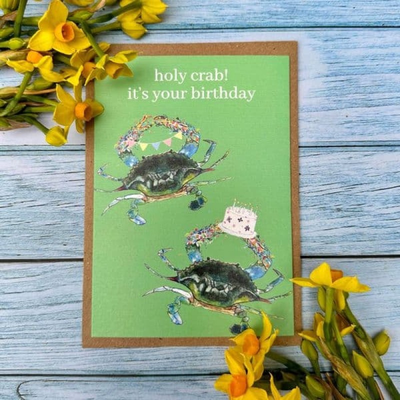 Holy Crab, It's Your Birthday Greetings Card