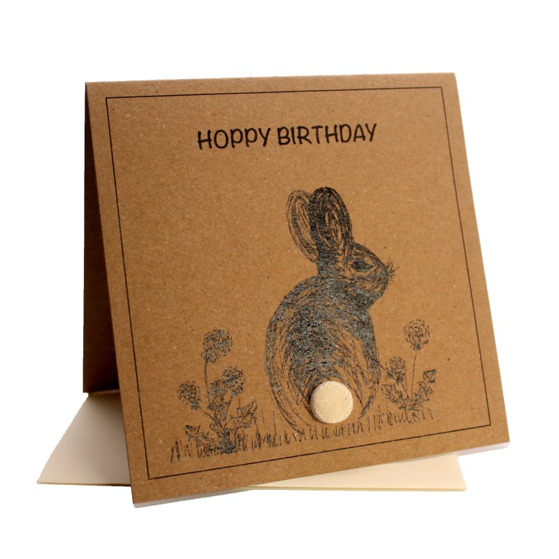 Hoppy Birthday Rabbit Greeting Card