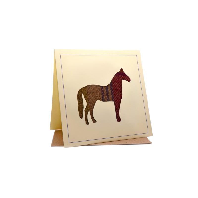 Horse Country Tweed Greeting Card