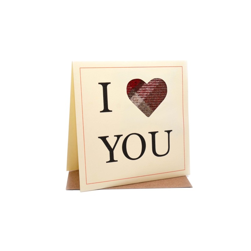I Love You Country Tweed Greeting Card