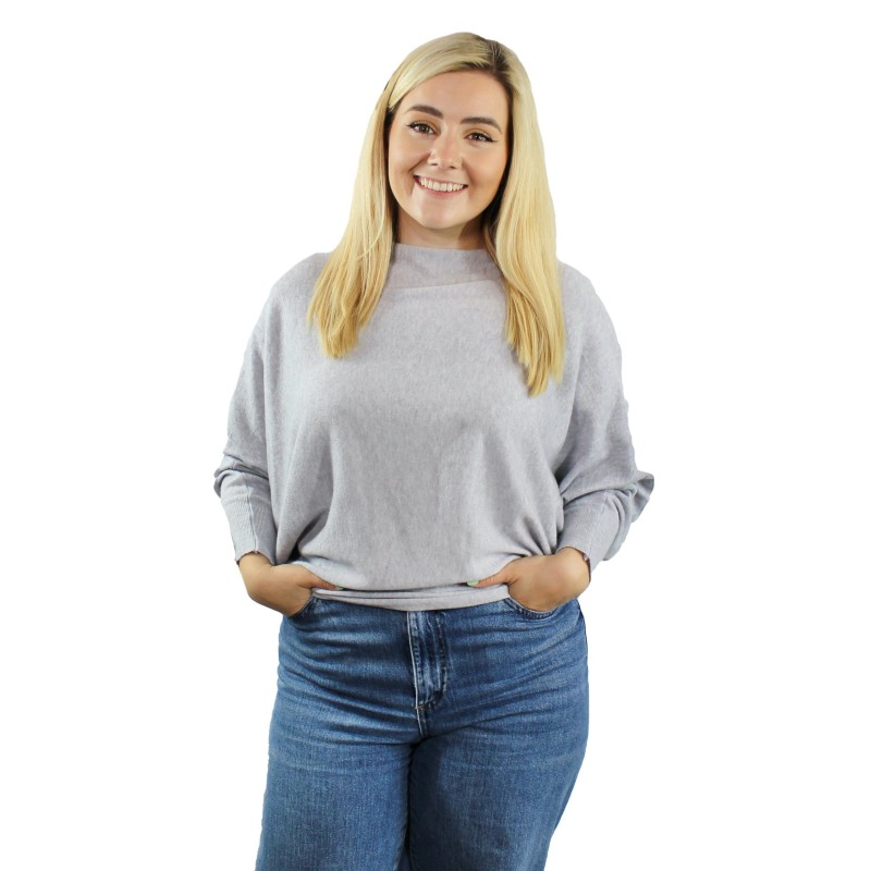 Made In Italy Soft Batwing Jumper with Back Detailing