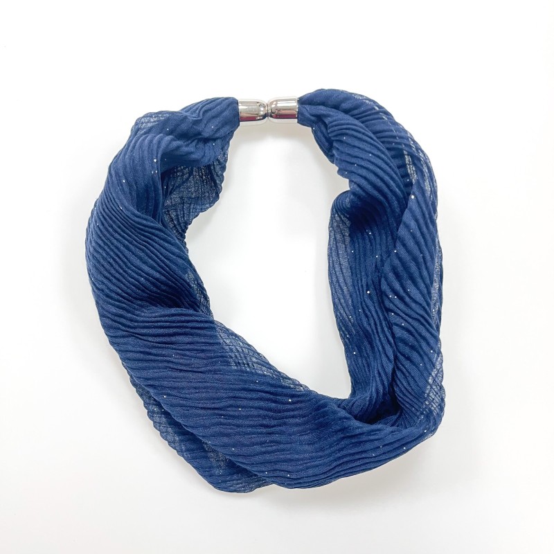 Navy Sparkle Magnetic Scarf