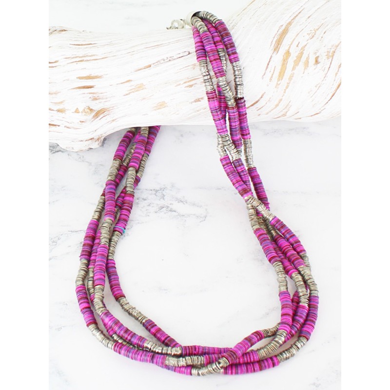 Purple Sequin Necklace