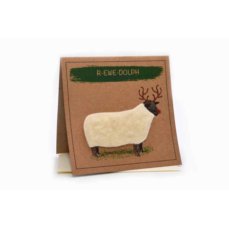 R-Ewe-Dolph Sheep Christmas Card