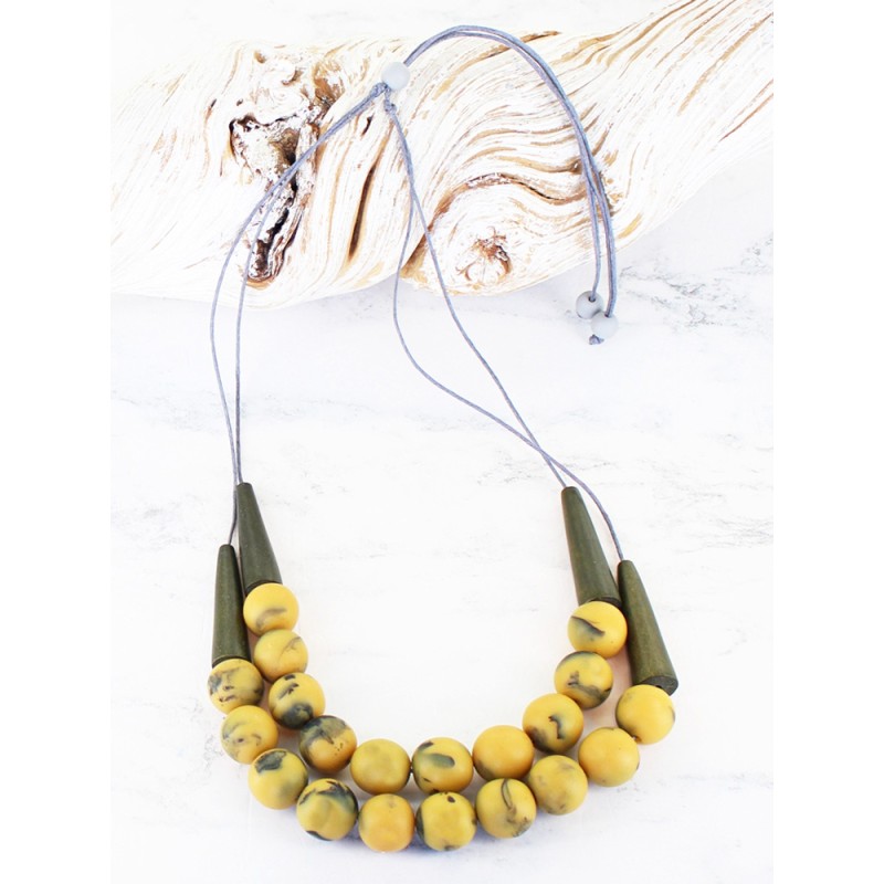 Adjustable Resin Bead Necklace