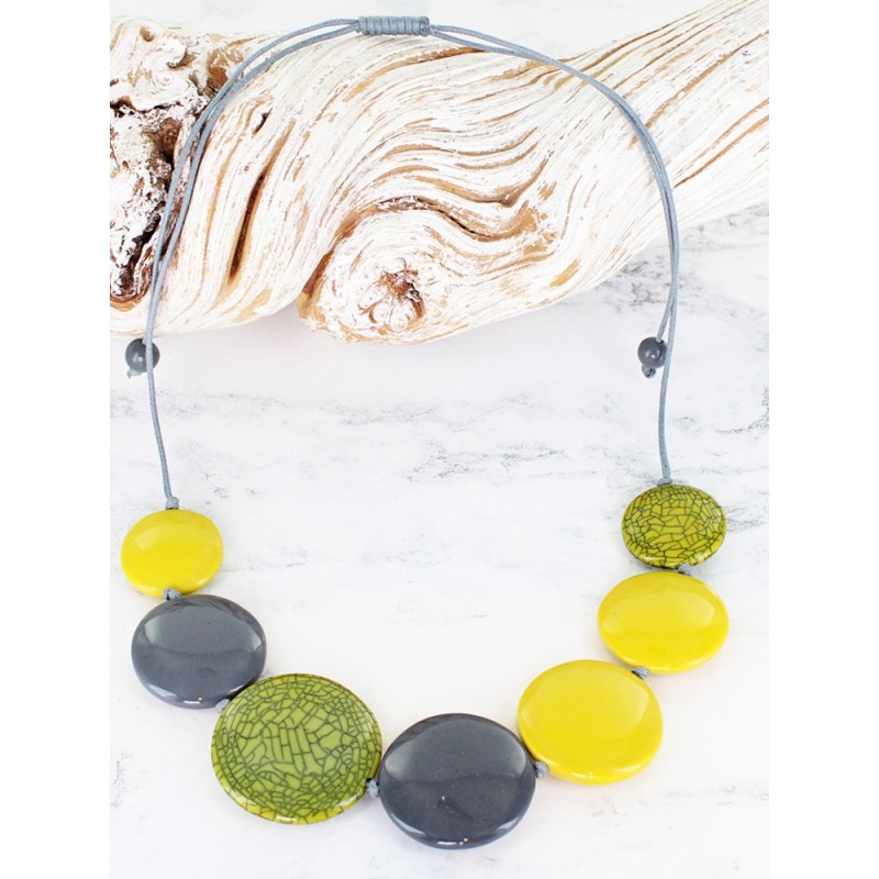 Resin Disc Necklace