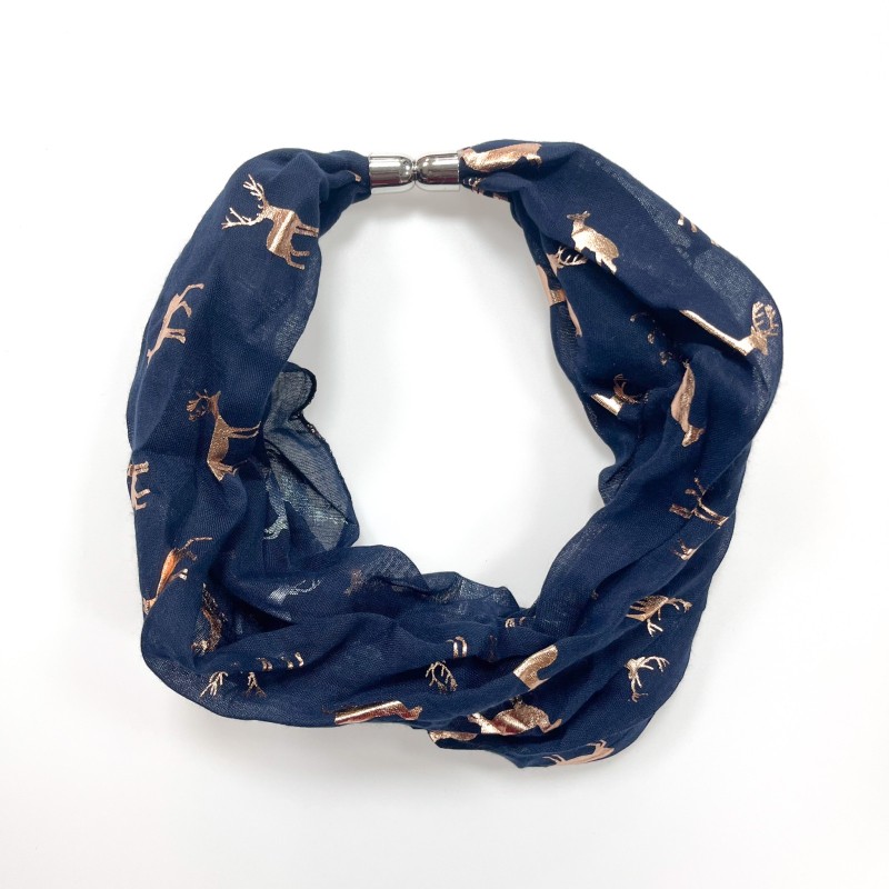 Rose Gold Deer Magnetic Scarf