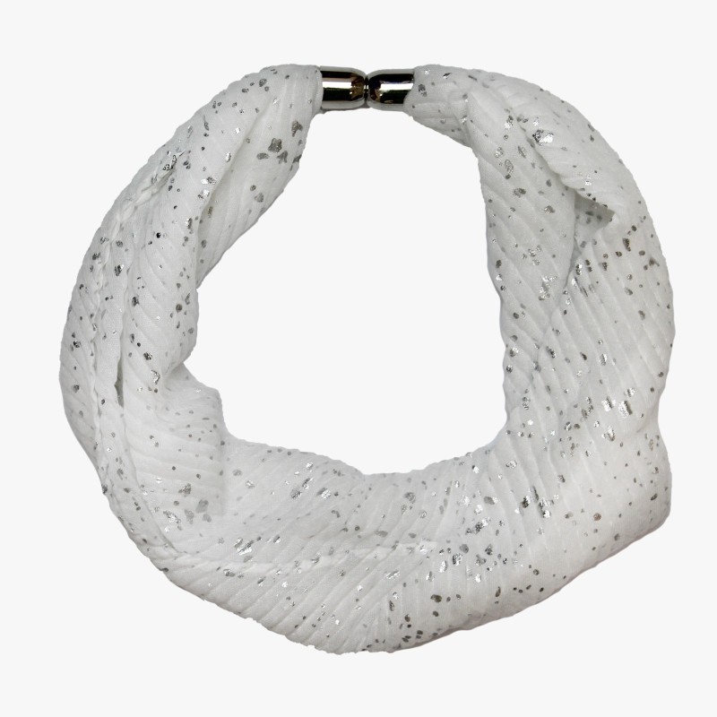 Magnetic Silver Speckle Scarf