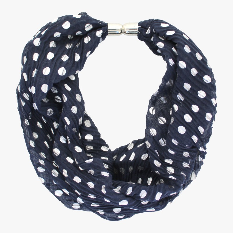 Silver Spotty Magnetic Scarf