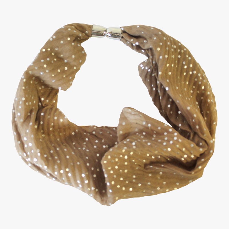 Pleated Small Spot Magnetic Scarf