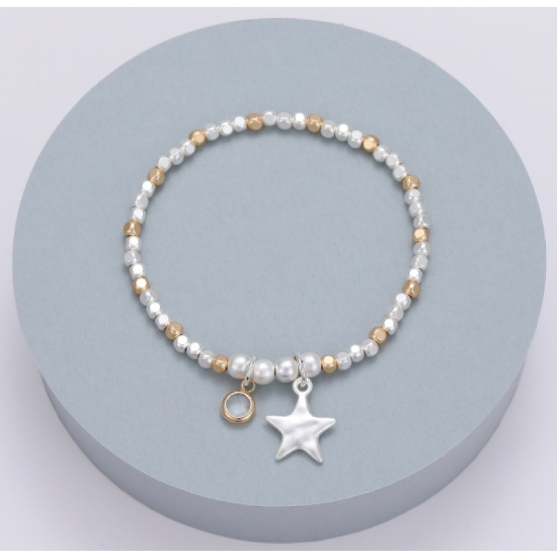 Elasticated Star Charm Bracelet 