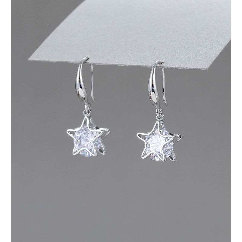 Sparkly Star Charm Earrings