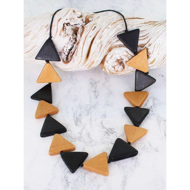 Triangle Wooden Necklace