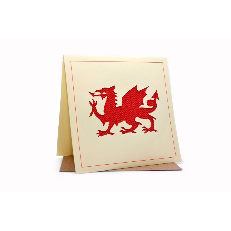 Welsh Dragon Country Tweed Greeting Card