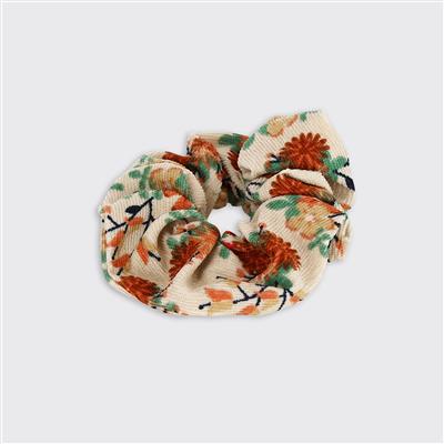 Millie Mae Cord Scrunchie - Cream Floral