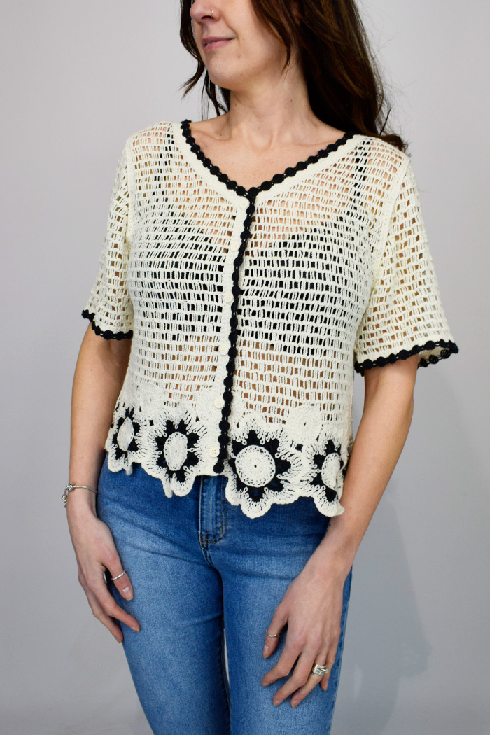 WOCLCA0005 - Crochet Cardigan Cream