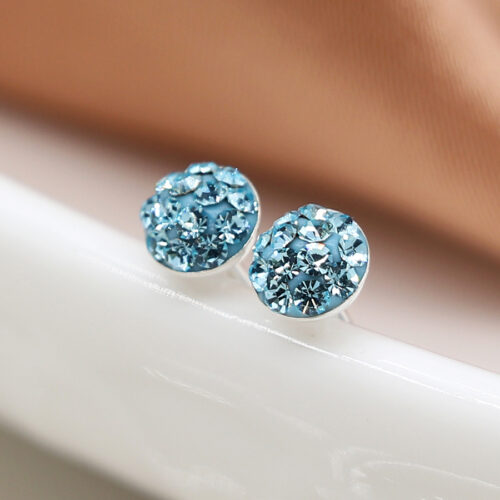Round Sparkle Crystal Studs