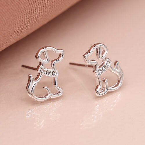 Labrador Puppy Dog Stud Earrings