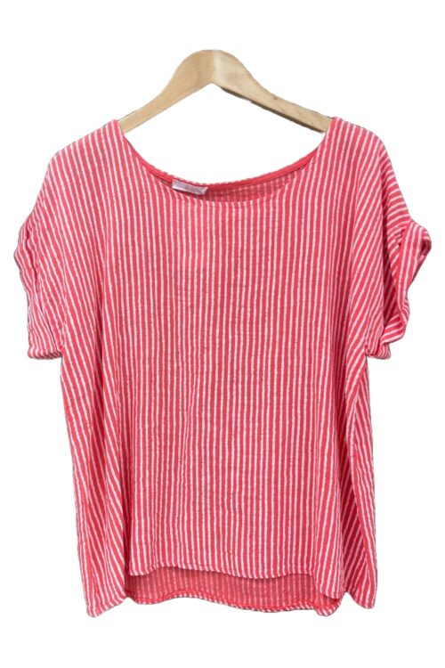 Women's Linen Striped Top