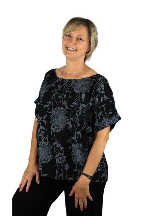 WOCLTP0044 - 100% Cotton Floral T-Shirt