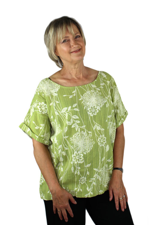 WOCLTP0044 - 100% Cotton Floral T-Shirt