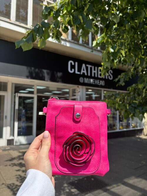 Square Rose Clutch Bag