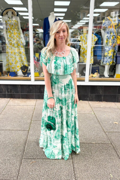 Tropical Pattern Maxi Dress