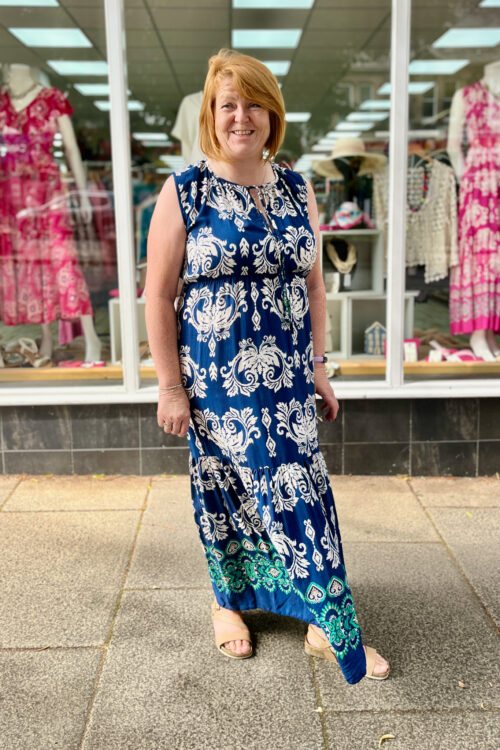 Sleeveless Maxi Coronation Dress
