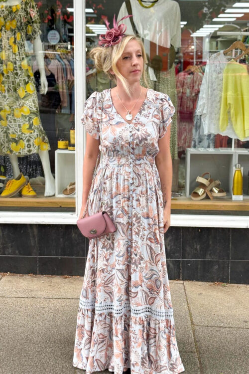 Stella Morgan Morris Print Maxi Dress