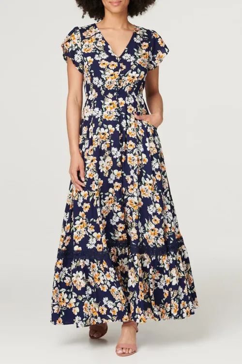 Stella Morgan Summer Floral Print Maxi Dress