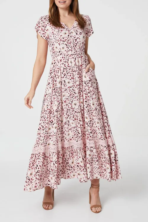 Stella Morgan Leopard Print Maxi Dress