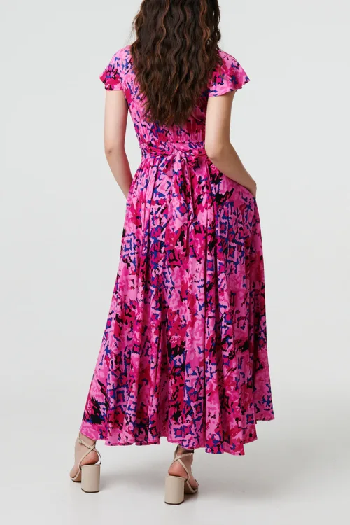 Stella Morgan Pink Camouflage Print Maxi Dress