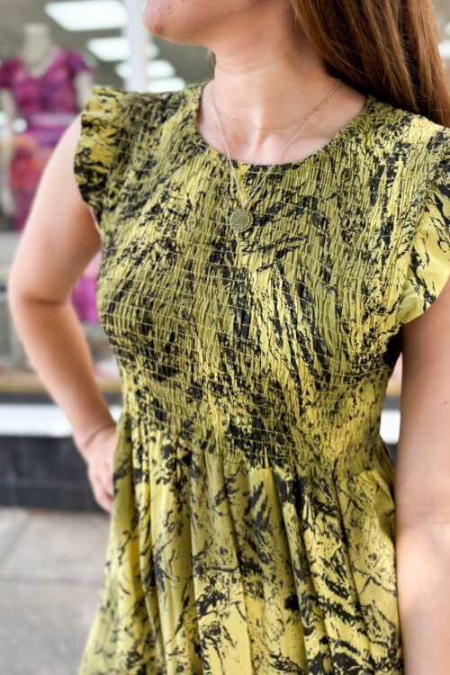 Sleeveless Abstract Print Maxi Dress