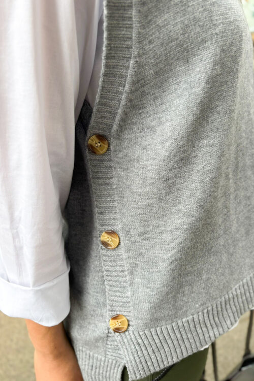 Button Side Sweater Vest