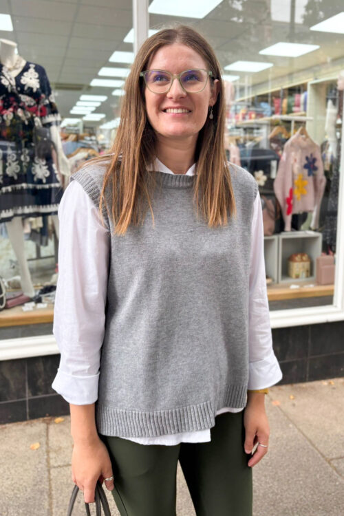 Button Side Sweater Vest